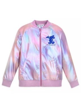 Walt Disney World 50th Iridescent Pink Bomber Jacket M